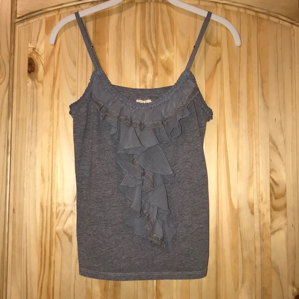 Hollister gray layered adjustable tank top